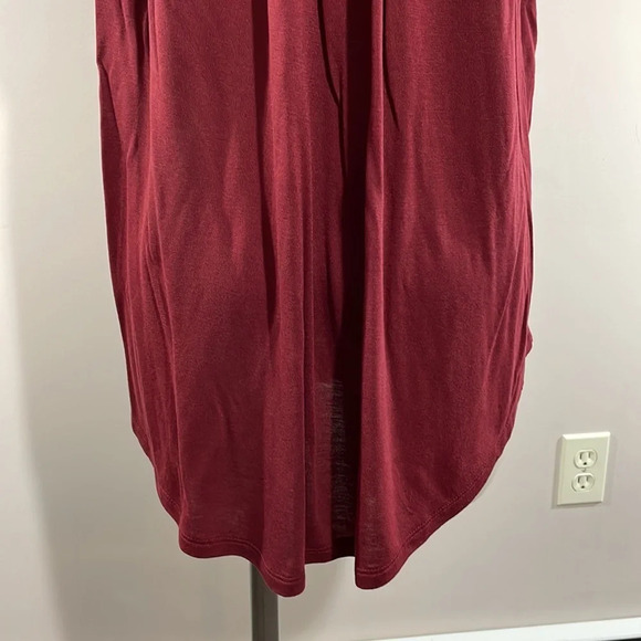 NWOT LOFT Gathered Halter Neck Tank Top Wine Burgundy M - Picture 8 of 15